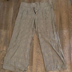 Torrid Women's Checkered Wide Leg Pants - Brown and Black